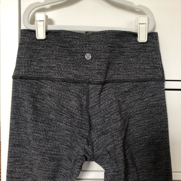 Lululemon Wunder Under High Rise Tight 28” - Luon Variegated Knit Heather Black - Picture 8 of 10